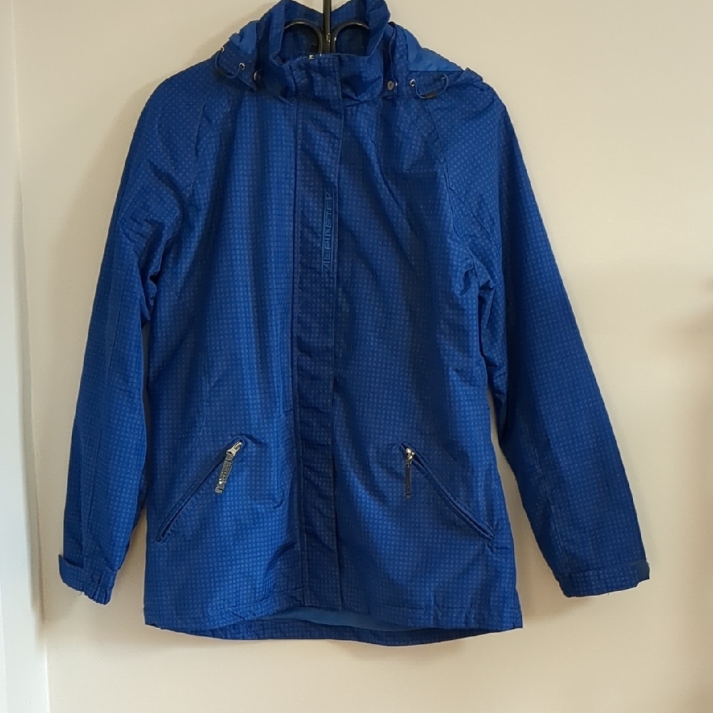 Alpinetek Blue Hooded Raincoat - Size Medium